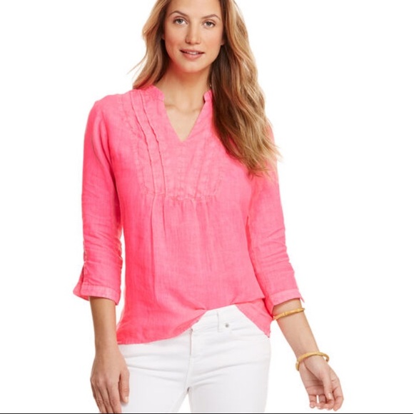 Vineyard Vines Linen Tunic Top - Picture 1 of 12